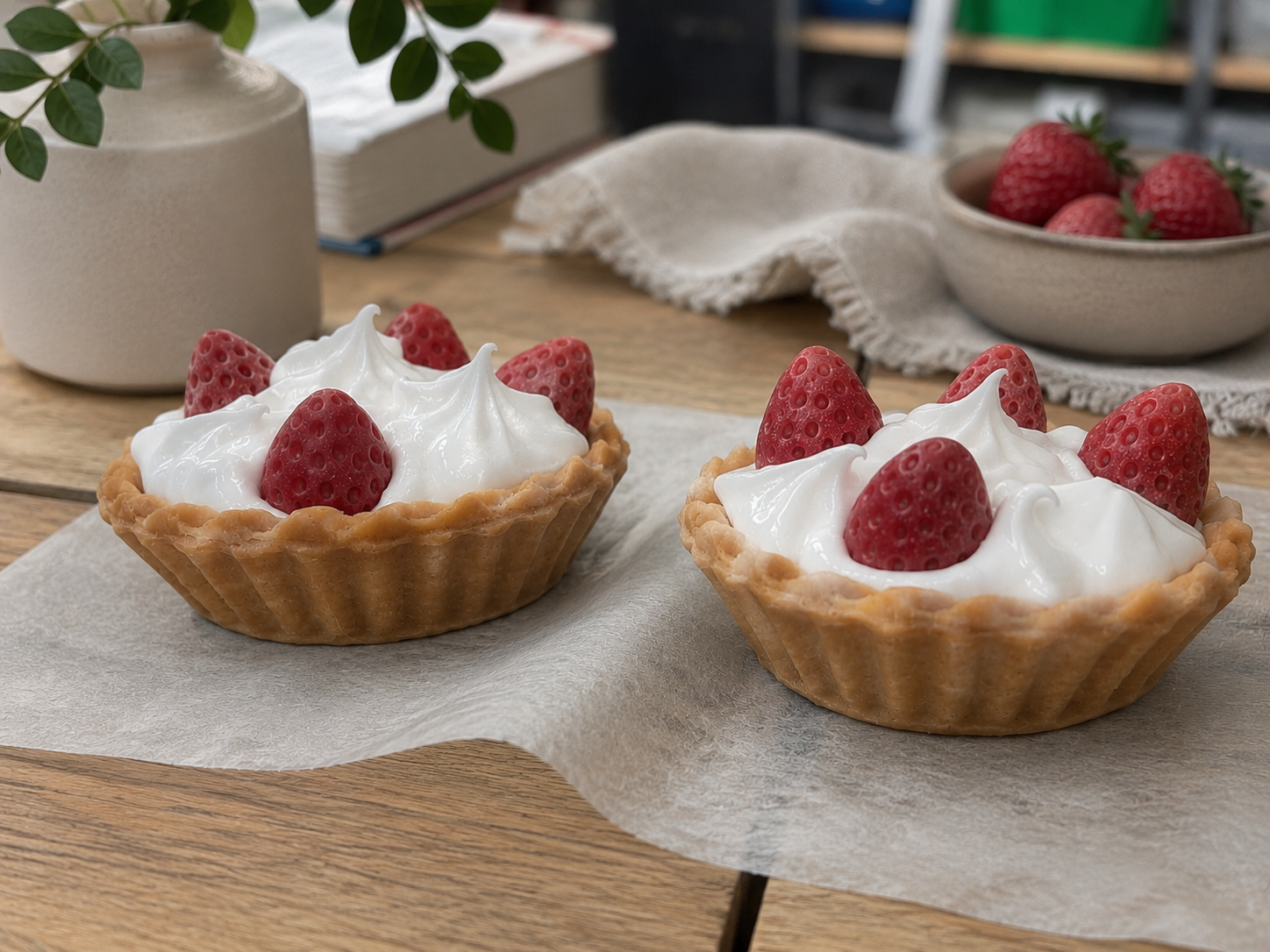 Tartaleta Wax Melt · Fresas con Nata