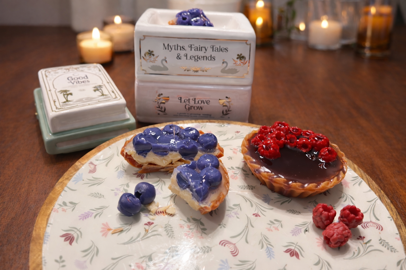 Pack Wax Melt Tarta y letta  Arándanos & Frambuesa