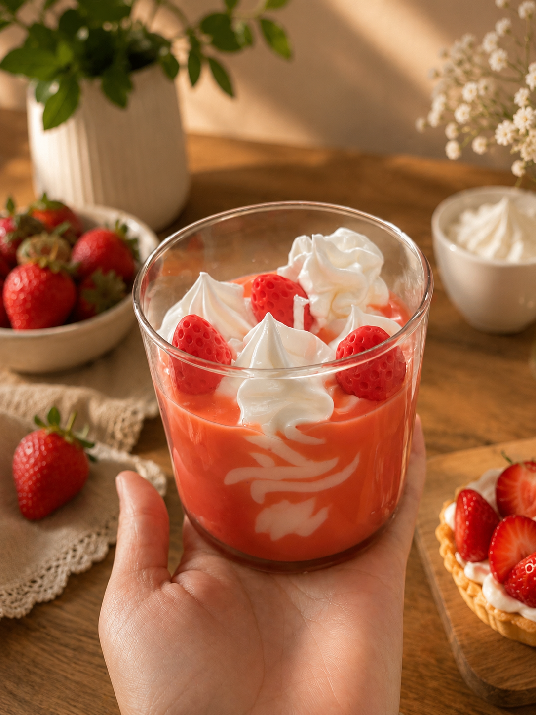 Vela Fresas con Nata